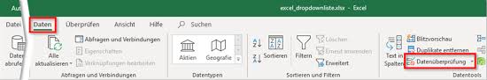 Excel Dropdown Liste Erstellen