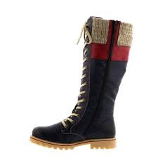 Sam edelman taylah knee high boots color camel size: Rieker Z1442 14 Navy Red Womens Knee High Boots Rogerson Shoes