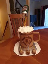 Pin By Gary Wagner On Birthday Cakes Beer Mug Cake 40th Cake 40th Birthday Cakes