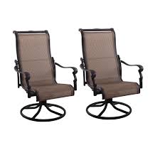 This item ships in its original packaging. Darlee Monterey 2 Piece Cast Aluminum Sling Patio Swivel Rocker Dining Chair Set Bbqguys