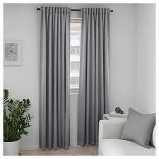 Majgull Blackout Curtains 1 Pair Gray 57x98 Ikea Grey Curtains Living Room Block Out Curtains Curtains