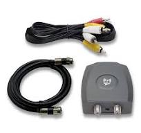 SatelliteSale RF Modulator RCA Composite to RF Coaxial Converter Includes  AV RCA Cable and Power Cable