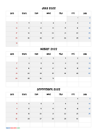 Printable Calendar July August September 2022 Q1 Q2 Q3 Q4 In 2020 Printable Calendar July Printable Calendar Calendar Printables