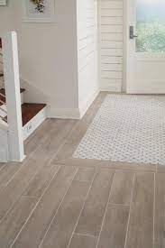 Gray And White Flower Marble Mosaic Floor Decor White Wood Floors Flooring Wood Look Tile Floor