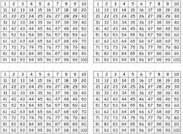 Simple Student Hundreds Chart