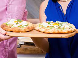 Breakfast Pizza With Zucchini Pesto Provolone Smoked Ricotta And Olive Oil Fried Egg Recipe Zucchini Pesto Breakfast Pizza Food Network Recipes