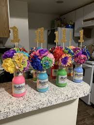 Fiesta Modelo Bottles Tissue Paper Flowers Fiestabirthdayparty Fiestath Mexican Party Theme Mexican Theme Party Decorations Mexican Party Decorations