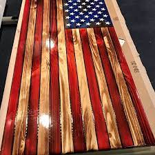 Rustic American Flag Wall Decor Rustic Wooden Color Charred Etsy Rustic American Flag American Flag Wall Decor Flag Wall Decor