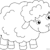 Sheep coloring pages for kids online. 1