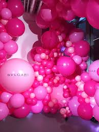 Pink Ballons Bvlgari Parfum Launch Berlin Rosa Ballons Event Design Geburtstag Luftballons Ballon Dekoration Geburtstag Dekoration Ideen