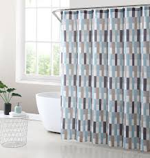 Geometric themed shower curtains bring tranquility with symmetric decoration line. Martel Geometric Shower Curtain Set 13 Piece Walmart Com Walmart Com
