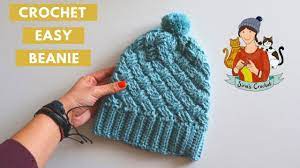 Crochet Easy Cable Hat Beanie Youtube Easy Crochet Crochet Crochet Kids Hats