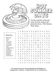 Check spelling or type a new query. Hot Summer Days Word Search Puzzle Printable Colouring Sheets