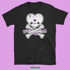 Pastel grunge · pastel goth. Spooky Cute Heart Skull Shirts Aesthetic Clothing Pastel Etsy