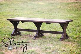 This farmhouse bench is so cute! Diy Bench Farmhouse Style Shanty 2 Chic