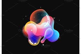 fluid colorful gradient round shapes fluid design modern graphic design gradient design
