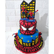 Beli kue ulang tahun spiderman terdekat & berkualitas harga murah 2021 terbaru di tokopedia! Kue Ulang Tahun Custom Fondant Spiderman 2 Tingkat Shopee Indonesia