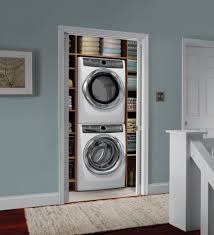Usually, the companion dryer will be of similar size, or a little shallower to account for the rear air vent. Electrolux Elwadrew5273 Stacked Washer Dryer Set With Front Load Washer And Electric Dryer In Island White
