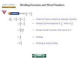 Simplify and convert your answer back to a mixed fraction to get your answer! Dividing Fractions And Mixed Numbers Ppt Video Online Download