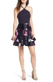 Free Shipping And Returns On Speechless Floral Fit Flare Dress At Nordstrom Com Vibrant Flower Trendy Cocktail Dresses Fit Flare Dress Flare Dress