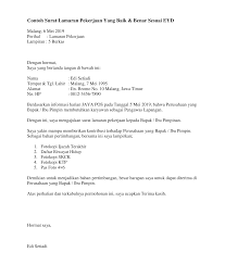 Contoh surat lamaran kerja yang baik dan benar untuk dijadikan referensi dalam usaha mencari kerja di sebuah perusahaan sesuai dengan keahlian kamu. Contoh Surat Lamaran Kerja Yang Baik Dan Benar