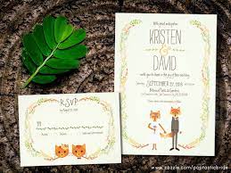 Fox Wedding Invitation Foxes Wedding Invite Animal Wedding Theme Ideas R Fun Wedding Invitations Creative Wedding Invitations Wedding Invitations Rustic