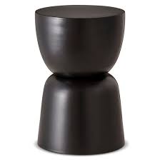 For your consideration is an appealing, argente style, welded metal, drum side or end table, circa the 1970s. Metal Drum Table Black Threshold Target Metal Drum Table Metal Drum Drum Table