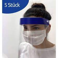 This face shield is durable and offers protection for the eyes and nose. Gesichtsschild 5er Set Schutz Gesichtsschutz Maske Spuckschutz Niesschutz Face Shield Kaufen