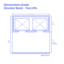 Two Double Lift Elevator Bank Layout Lift Design Layout Elevation