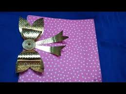 Diy How To Make Paper Bow Craft Ideas Creative Hobby Ideas Folder Decoration Holidays Home Work Youtube In 2020 Folder Decoration Paper Bow Creative Hobbies