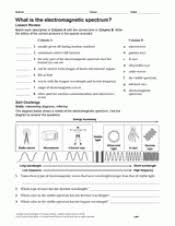 The answer is yes, and this will only require you to have knowledge of the force law. What Is The Electromagnetic Spectrum Printable 6th 12th Grade Teachervision