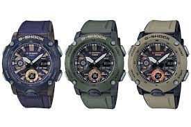 The carbon core guard structure protects the module by enclosing it in a carbon case made of fine resin embedded with carbon fibers for strength. G Shock Ga 2000 Military Color Series G Central G Shock Watch Fan Blog