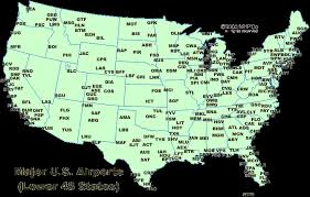 Map Of Major Us Airports Hazard Map Airport Map Yosemite Trip