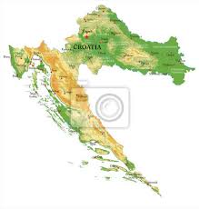 Mapa satelitarna i samochodowa chorwacji. Naklejka Mapa Fizyczna Chorwacji Na Wymiar Chorwacja Zagrzeb Dubrovnik Redro Pl