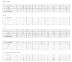 Calvin Klein Slim Fit Shirt Size Chart Sean John Size Chart