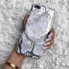 White Marble Silver Chrome Iphone Case Phone Cases Marble Apple Phone Case Phone Case Accessories