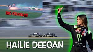 The design increases safety for the driver as the cars go when it comes to sticking the tires to the track in the turns, downforce is definitely the most important of the three d's. Hailie Deegan S First Race At Daytona Big Crashes Racing Nascar Racing Female Racers