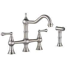 Brushed nickel 4 hole kitchen faucet. 4 Hole Kitchen Faucets In Brushed Nickel Wowow 8 Inch Centerset Vintage Faucet With Sprayer 2 Kitchen Faucet Kitchen Faucet Repair Kitchen Faucet With Sprayer