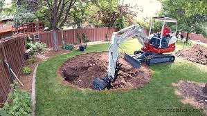 You dig a channel back towards your in ground trampoline. Remodelaholic 14 Tips For In Ground Trampoline Installation