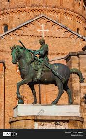 The pedestal under gattamelata is composed of two reliefs toward the top with fake doors underneath. Gattamelata Bronze Image Photo Free Trial Bigstock