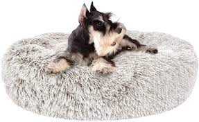Auoker marshmallow cat bed, calming pet dog bed, cuddler puff cushion for large medium small dogs puppy kitty kitten. Amazon Com Shu Ufanro Dog Beds For Large Medium Small Dogs Round Cat Cushion Bed Calming Pet Beds Cozy Fur Donut Cuddler Improved Sleep Washable Non Slip Bottom Xs S M L Pet Supplies