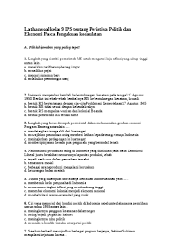 Guna mengetahui detail selengkapnya tentang keamanan untuk google workspace for education, buka keamanan dan privasi meet untuk pendidikan. Latihan Soal Kelas 9 Ips Tentang Peristiwa Politik Dan Ekonomi Pasca Pengakuan Kedaulatan Docx