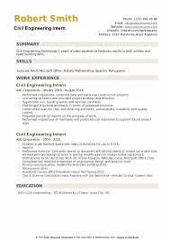 Civil engineer fresher's resume templates similar to mechanical engineering, civil engineering also is one of because a sloppy civil engineer resume will terrify the hiring team. Civil Engineering Intern Resume Samples Qwikresume