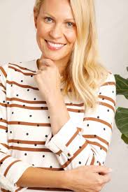 Billie Organic Long Sleeve Striped T-Shirt Light Cream