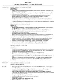 Document controller document controllers maintain project documents. Project Controls Manager Resume Samples Velvet Jobs