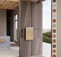 Puerta Principal de Entrada de Lujo para Casa, Estilo Americano, Madera  Exterior, Puerta Pivotante de Seguridad