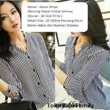 Kali ini, saatnya update outfit yang lebih. Kemeja Wanita Tanpa Kerah Baju Atasan Wanita Blouse Kemeja Blouse Model Kemeja Wanita Lengan Panjang Kemeja Wanita Motif Garis Kemeja Cewek Modis Kerja Kuliah Hangout Blouse Lengan