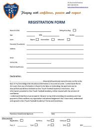 I also certify that appropriate insurance coverage is in effect, and that the vehicle will be operated in accordance with the vehicle and traffic law. Academy Registration Form Templates Word Excel Fomats