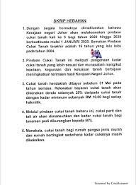 Semakan kadar cukai tanah di johor bermula 1 januari 2020 tidak membebankan golongan b40. Ops Johor Cukai Tanah Johor Naik Mulai 1 Januari 2020 Facebook