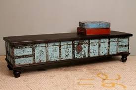 Free Shipping Distressed Turquoise Blue By Hammerandhandimports Antique Coffee Tables Narrow Coffee Table Chest Coffee Table